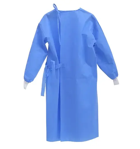 disposable isolation gown disposable isolation gown, color options: Blue/Light Gray/White, size: S(110*130cm); M(115*135cm); L(120*140cm); XL(125*145cm); XXL(130*150cm); XXXL(135*165cm)