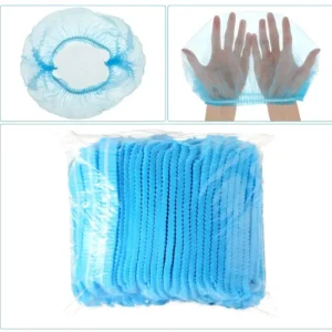 disposable nonwoven protective cap, color options: Blue/Light Gray/White, size: S/M/L