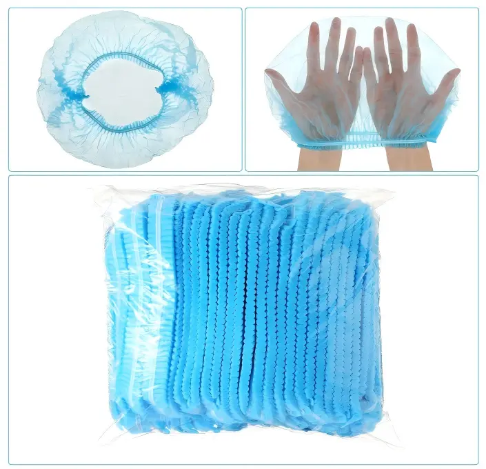 disposable nonwoven protective cap disposable nonwoven protective cap, color options: Blue/Light Gray/White, size: S/M/L
