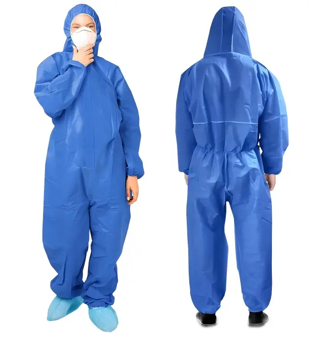 disposable protective suit disposable protective suit, color options: Blue/Light Gray/White, size: S(160); M(165); L(170); XL(175); XXL(180); XXXL(185)