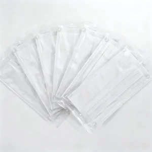 flat disposable face mask, color options: White; Additional colors available upon request, size: 17.5*9.5cm