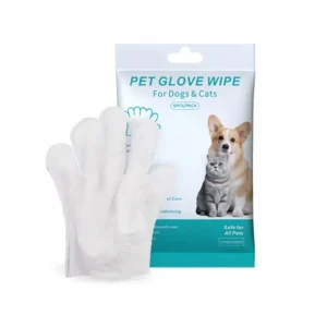 green pet cleaning glove wipes, size or packing: 23*25cm; 6pcs/bag; Green