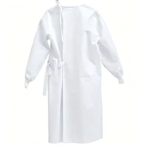 pla disposable isolation gown, color options: Blue/Light Gray/White, size: S(110*130cm); M(115*135cm); L(120*140cm); XL(125*145cm); XXL(130*150cm); XXXL(135*165cm)
