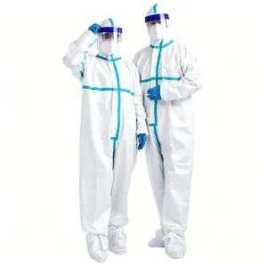 pla disposable protective suit, color options: Blue/Light Gray/White, size: S(160); M(165); L(170); XL(175); XXL(180); XXXL(185)