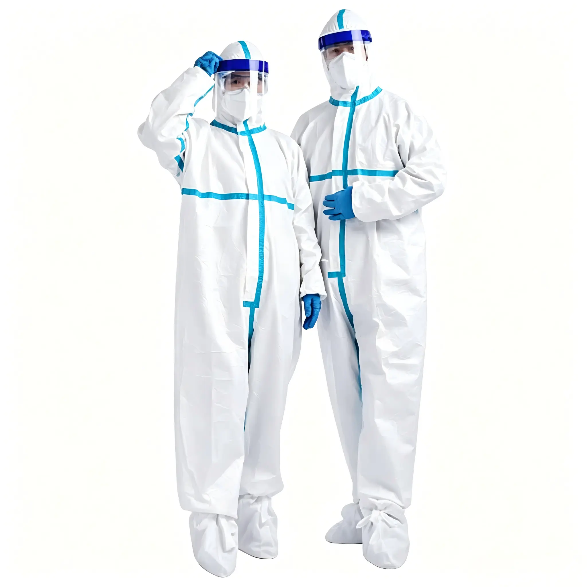pla disposable protective suit pla disposable protective suit, color options: Blue/Light Gray/White, size: S(160); M(165); L(170); XL(175); XXL(180); XXXL(185)