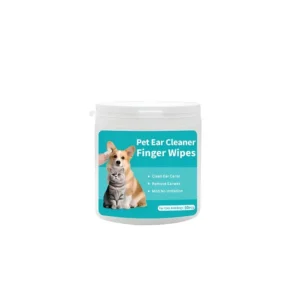 pet ear-cleaning finger wipes, size or packing: 3.8*8cm; 50pcs/box