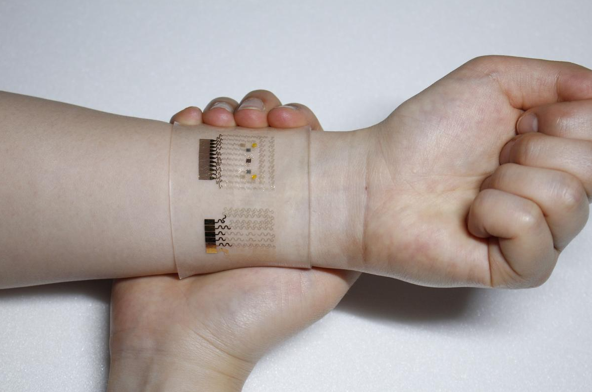 Flexible wearable medical sensor illustrating future graphene healthcare technology